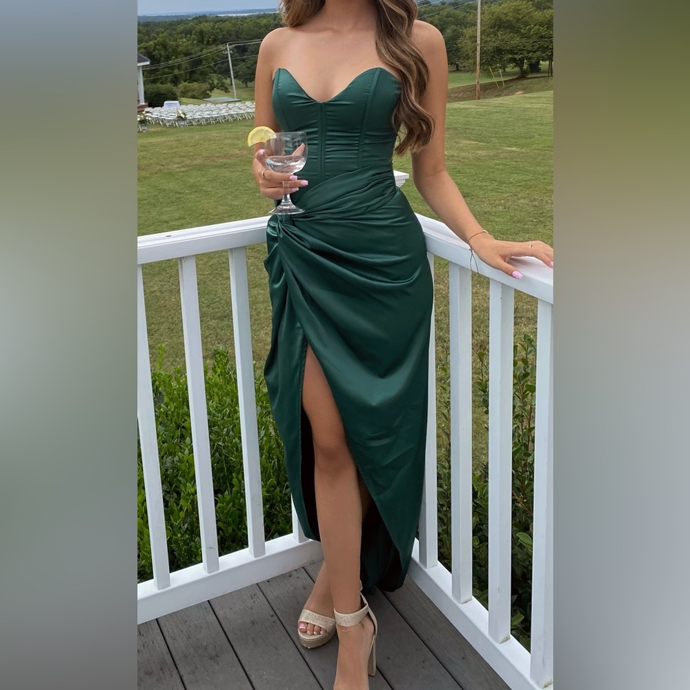 Emerald green dress